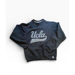 UCLA Bruins Russell Athletic Sweatshirt Women's Small Black Oversized Crewneck
